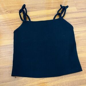 House of Harlow 1960 Black Camisole with Knotted Straps